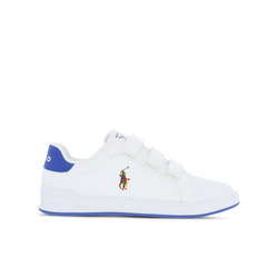 Pre School Shoes - Polo Ralph Lauren Heritage Court - White-Royal