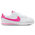 Nike Cortez - Grade School Shoes White-Laser Fuchsia