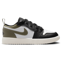 Pre School Shoes - Jordan 1 Low Alt - Black-White-Med Olive