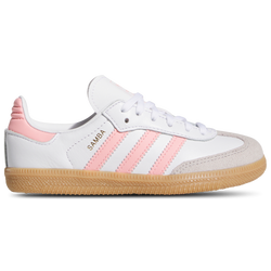 Pre School Shoes - adidas Samba OG - White-Semi Pink Spark-Gum