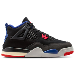 Pre School Shoes - Jordan 4 Retro - Black-Fire Red-Deep Royal Blue