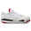 Jordan 4 Retro - Pre School Shoes White-Varsity Red-Black