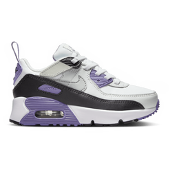 Pre School Shoes - Nike Air Max 90 - White-Lt Smoke Grey-Dusty Amethyst