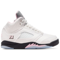 Pre School Shoes - Jordan 5 Retro - White-Med Soft Pink-Black