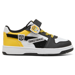 Pre School Shoes - Puma Rebound - Puma White-Puma Black-Bright Mango Yellow