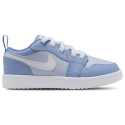 Pre School Shoes - Jordan 1 Low Retro - Aluminum-Hydrogen Blue-White