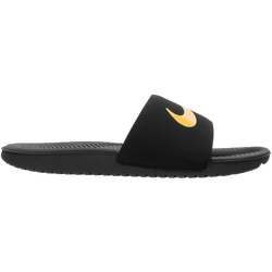 Grade School Flip-Flops and Sandals - Nike Kawa Shower - Black-Metallic Gold