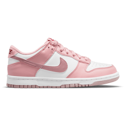 Grade School Shoes - Nike Dunk Low - White-Pink