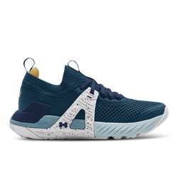 Grade School Shoes - Under Armour Project Rock 4 - Deep Sea-Breaker Blue-Field Yellow