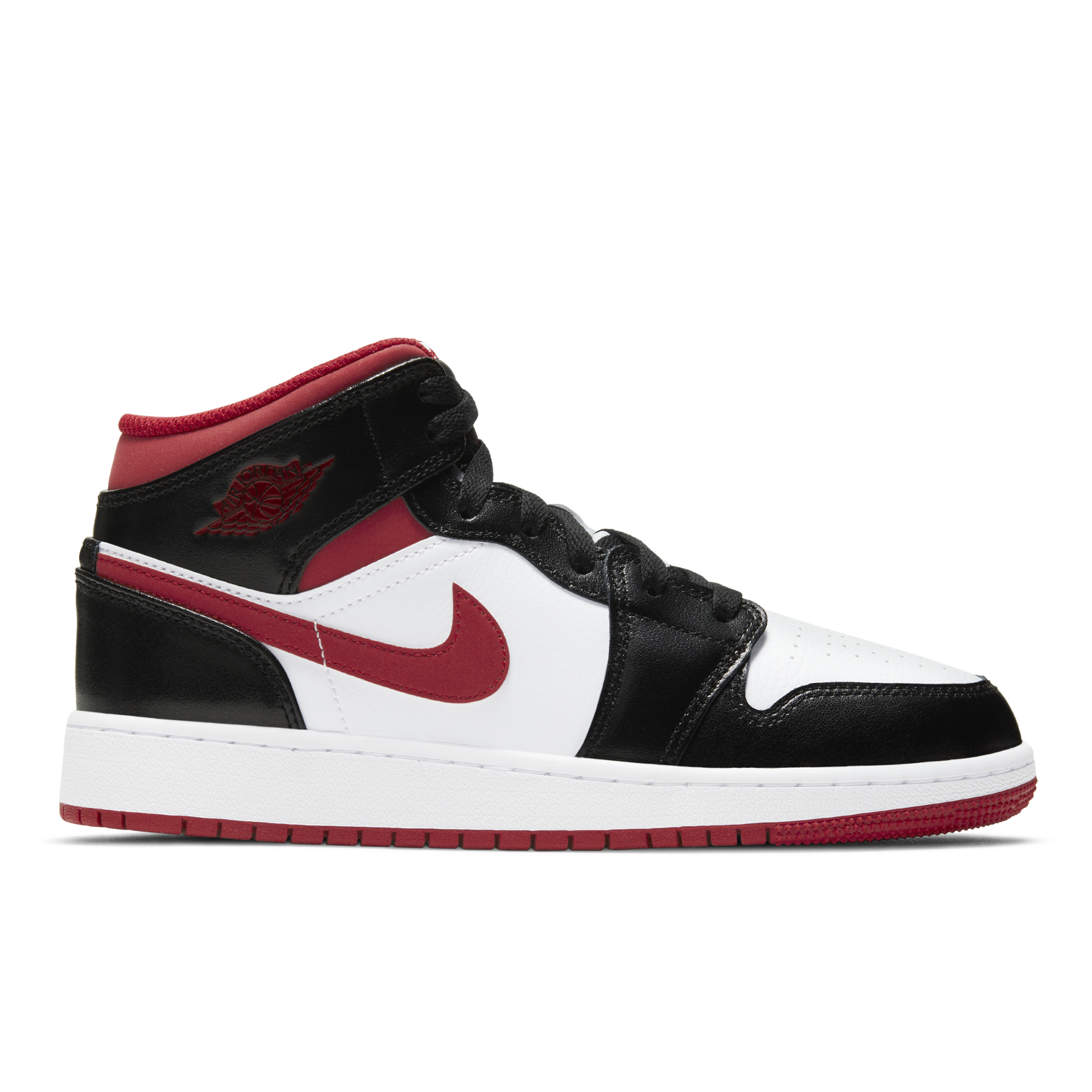 Jordan 1 Mid basisschool Schoenen White Leer Maat 40 - Schoenen.nl