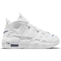 Grade School Shoes - Nike Air More Uptempo - White-Midnight Navy-White