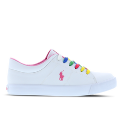 Grade School Shoes - Polo Ralph Lauren Elmwood - White Smooth-Rainbow-Pink