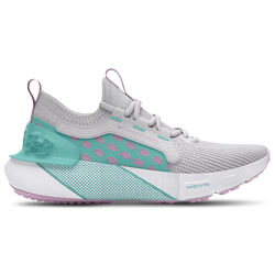 Grade School Shoes - Under Armour HOVR Phantom 3 - Halo Grey-Radial Turquiose-Purple Ace