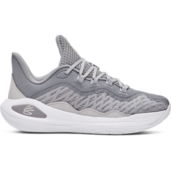 Grade School Shoes - Under Armour Curry 11 - White-White Clay-Steel