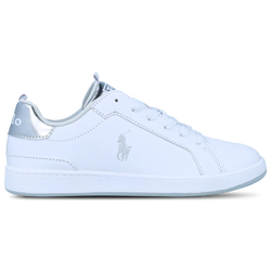 Grade School Shoes - Polo Ralph Lauren Heritage Court - White-Silver-Grey