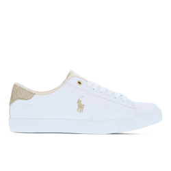 Grade School Shoes - Polo Ralph Lauren Theron - White-Mtllc Gold