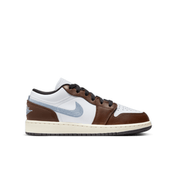 Grade School Shoes - Jordan 1 Low SE - White-Blue Grey-Black