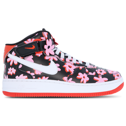 Grade School Shoes - Nike Air Force 1 Mid EasyOn - Black-White-Pink Rise