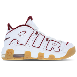 Grade School Hoodies - Nike Uptempo - White-Team Red-Gum