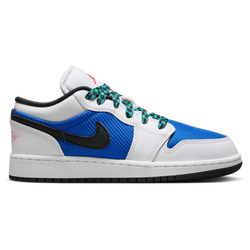 Grade School Shoes - Jordan 1 Low - White-Black-Hyper Royal