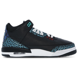 Grade School Shoes - Jordan 3 Retro - Black-Siren Red-Hyper Jade