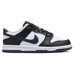 Grade School Shoes - Nike Dunk Low - Black-Midnight Navy-White