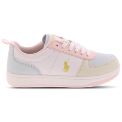 Grade School Shoes - Polo Ralph Lauren Court II - White-Lt Pink-Lt Blue