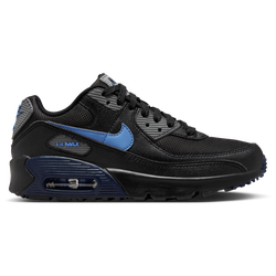 Grade School Shoes - Nike Air Max 90 - Black-Midnight Navy-Smoke Grey