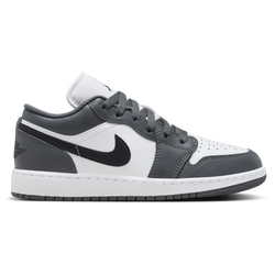 Grade School Shoes - Jordan 1 Low - White-Black-Iron Grey