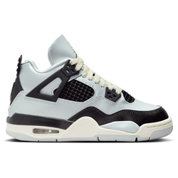 Grade School Shoes - Jordan 4 Retro - Pure Platinum-Mtlc Gold-Black