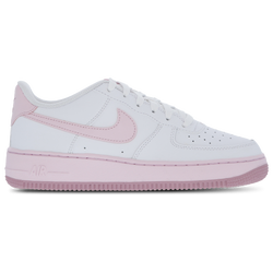 Grade School Shoes - Nike Air Force 1 - White-Pink Foam-Elemental Pink