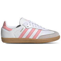 Grade School Shoes - adidas Samba OG - White-Semi Pink Spark-Gum