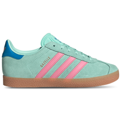 Grade School Shoes - adidas Gazelle - Clearmint-Bliss Pink-Bright Blue