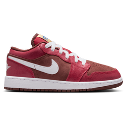 Grade School Shoes - Jordan 1 Low SE - Dk Pony-White-Varsity Red