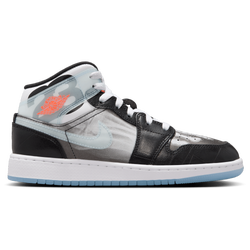 Grade School Shoes - Jordan 1 Mid - Black-Ice Blue-Total Crimson