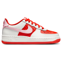 Pre School Shoes - Nike Air Force 1 - Summit White-Pink Foam-Lt Crimson