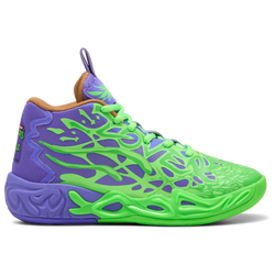 Grade School Shoes - Puma MB.04 - Fluro Green Pes-Puma Red-Dark Amethyst