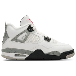 Grade School Shoes - Nike Air Jordan 4 Retro Og - Summit White-Fire Red-Tech Grey