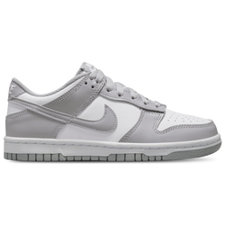 Grade School Shoes - Nike Dunk Low - White-Lt Smoke Grey-White