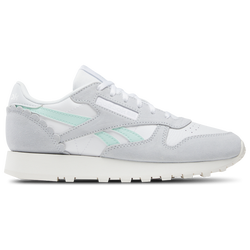 Grade School Shoes - Reebok Classic Leather - White-Moon