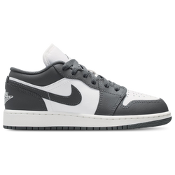 Grade School Shoes - Jordan 1 Low - Iron Grey-Summit White