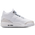 Jordan 3 Retro - Grade School Shoes White-Metallic Silver-White