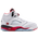 Jordan 5 Retro - Grade School Shoes White-Fire Red-Black