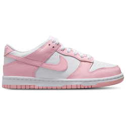 Grade School Shoes - Nike Dunk Low - White-Med Soft Pink-White