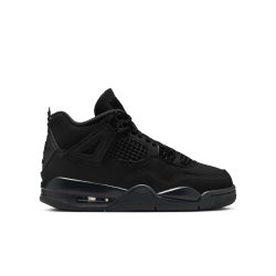 Grade School Shoes - Jordan 4 Retro - Black-Black-Lt Graphite