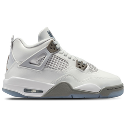 Grade School Shoes - Jordan 4 Retro - Photon Dust-Blue Chill-Flat Pewter