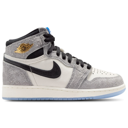 Grade School Shoes - Jordan 1 Retro High OG - Cool Grey-Black-Game Royal