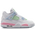 Jordan 4 Retro - Grade School Shoes White-Med Soft Pink-Half Blue