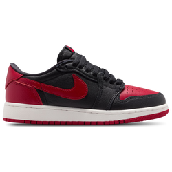 Grade School Shoes - Jordan 1 Retro Low OG - Black-Black-Varsity Red