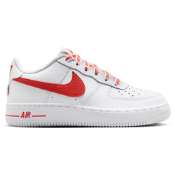 Grade School Shoes - Nike Air Force 1 - White-Picante Red-White